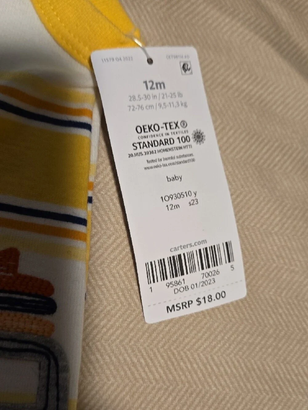 Carters short soft stripes